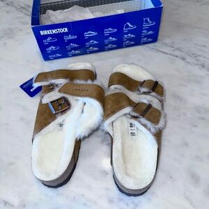Birkenstock Arizona Shearling-Lined Sandals